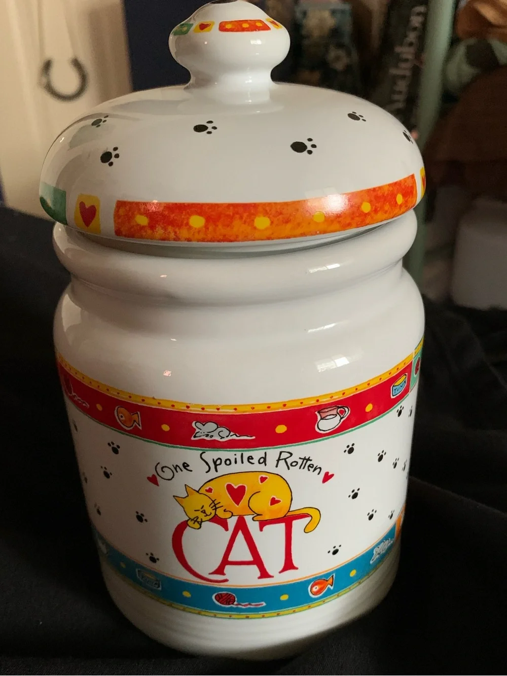 One Spoiled Rotten Cat Treat Canister
